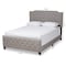 Baxton Studio Marion Grey Upholstered Button Tufted Queen Size Panel Bed 162-10327 - alternate 9